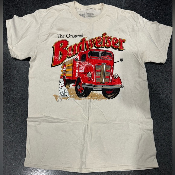 Budweiser Other - Budweiser Cream Tee with Red Truck Graphic